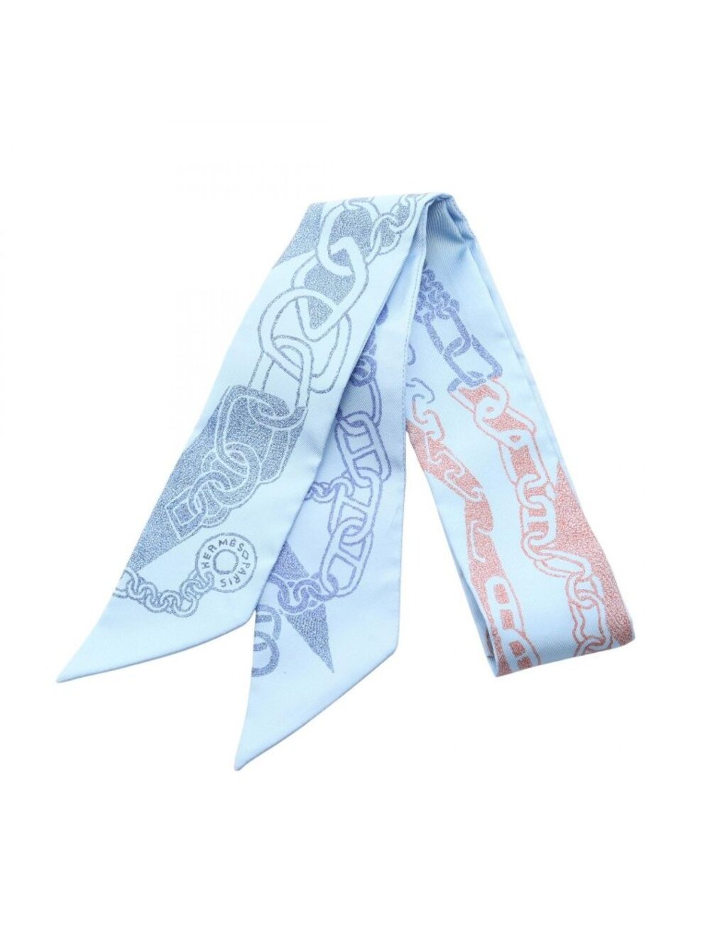 Hermes Scarf Twilly Boucle Et Maillon Ribbon Silk